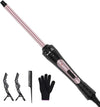 3/8-Inch (9.5 mm) Tourmaline Ceramic Curling Wand — 30s Fast Heat, 2 Temp Settings, Dual Voltage