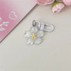 Colorful Transparent Resin Flower Keychain - Cute Bag Charm Pendant for Women & Girls