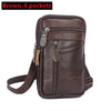 Genuine Leather Men's Waist Pack Crossbody Belt Bag Phone Pouch Small Chest Bag