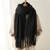 Cashmere-Feel Oversized Tassel Pashmina Shawl – 240 x 38 cm (94 x 15 in) Warm Winter Scarf for Women
