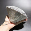 Silver Crystal Evening Clutch Acrylic Rhinestone Handbag for Wedding & Party