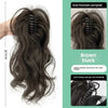 12-Inch Short Wavy Clip-In Ponytail Extension — Heat-Resistant Synthetic Hair with Claw & Grab Clips