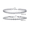 2-Pack Men's Stainless Steel Chain Bracelets — Twist Rope & Cuban Link, Silver Gold Black, 18/21/23 cm (7.1/8.3/9.1 in)