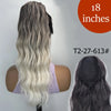 34-Inch (86 cm) Clip-In Synthetic Ponytail Hair Extension — Blonde Wrap-Around Long Straight Hairpiece