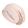 Satin-Lined Turban Sleep Cap & Hijab Inner Bonnet - Soft Knit Beanie Headscarf for Hair Loss