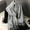 New 62 Color Winter Scarf For Women Long Warm Cashmere Scarves Hijab Solid Lady Shawl Wrap Female Pashmina Bandana Head Scarfs