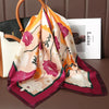 Satin-Look Square Scarf 27.6 x 27.6 in (70 x 70 cm) Cat Print Headscarf, Neck Wrap & Bandana for Women
