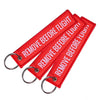 Remove Before Flight Woven Keychain - Red Luggage Tag (1/2/3-Pack)