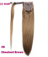 ZZHAIR 100% Human Remy Clip-In Wrap-Around Ponytail 16-26 in (40-66 cm) 140g Machine-Made Straight