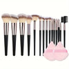 3-20 Piece Professional Makeup Brush Set – Soft Synthetic Kabuki Brushes for Eyeshadow, Foundation, Concealer, Blending & Blush
