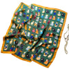 Polyester Satin-Look Square Scarf 70 x 70 cm (27.6 x 27.6 in), Cat Print Headscarf, Neck Wrap, Bandana for Women