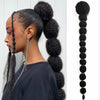 Drawstring Kinky Afro Bubble Ponytail Extension - Clip-In Natural Black