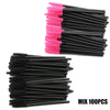 50/100-Pack Disposable Eyelash & Eyebrow Brushes - Soft Mascara Wands Spoolies for Lashes & Brows