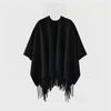 Women's Winter Poncho Shawl – Double-Sided Thick Pashmina-Style Cape, Luxury Blanket Scarf & Cloak