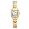 Women's Square Rhinestone Quartz Watch Luxury Alloy Bracelet 27mm Dial