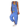 Women's Backless Knotted Bib Jumpsuit – Sleeveless Solid Dungarees Ankle-Length (Plus Sizes)