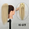 Clip-In 16-Inch (40 cm) Straight Claw Clip Ponytail Hair Extension Heat-Resistant Synthetic Blonde/Brown