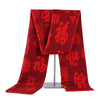 Red Cashmere Tassel Scarf Shawl Soft Winter Pashmina Wrap for Women