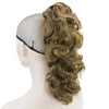 Soowee Short Curly Clip-In Ponytail Extension Black to Burgundy Synthetic Heat-Resistant Fiber