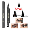 Double-Ended Liquid Eyeliner Pen with Wing Stamp, Waterproof Fast-Dry Black Eyeliner