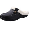 Fur-Lined Clog Slippers for Women – Waterproof EVA Padded House & Garden Shoes, Plush Winter Slides