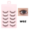 5 Pairs Manga Wispy Strip Lashes Soft Natural Long False Eyelashes for Anime Makeup