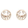 Cute Halloween Ghost Stud Earrings for Women – Stainless Steel Cartoon Minimalist Earrings (Black/Silver/Gold/Rose Gold)