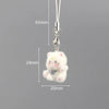 Fluffy 3D Animal Resin Keychain – Alpaca, Elk, Capybara & Goose Cute Bag Charm