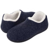 Short Plush Women’s Winter Slippers — Cozy Fur-Lined Closed-Back House Slides with Non-Slip Rubber Sole
