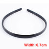 6-Pack Unisex Black Wavy Metal Headbands - Fashion Sports Hair Hoops for Men & Women