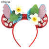 Disney Lilo & Stitch Mickey Mouse Ears Headband, Sequined 5-inch (12.7 cm) Bow Hairband for Women, Girls & Kids