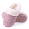 Women's Winter Plush Slippers - Fur-Lined Memory Foam, Non-Slip Soft Sole Indoor/Outdoor House Shoes