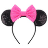 Disney Sequined Mouse Ear Headband with Rainbow Bow, Festival Party Hairband for Women & Girls