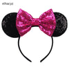 Disney Minnie Sequin Ear Headband with Polka Dot Bow, Girls & Women Party Hairband, Kids DIY Hair Accessory