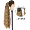 34-Inch (86 cm) Clip-In Synthetic Ponytail Hair Extension — Blonde Wrap-Around Long Straight Hairpiece
