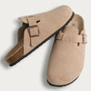Women's Cork Suede Mules with Arch Support - Anti-Slip Outdoor Clogs