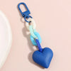 Handmade Heart Resin Keychain with Acrylic Link Chain Handbag Pendant for Women and Girls Gift