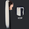 34-Inch (86 cm) Clip-In Synthetic Ponytail Hair Extension — Blonde Wrap-Around Long Straight Hairpiece