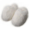 Women's Faux Fur Slippers, Plush Fuzzy Slides, Cozy Flat House & Outdoor Shoes
