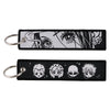 Anime Embroidered Keychain Double-Sided Key Fob 3 x 13 cm (1.2 x 5.1 in) for Backpacks Cars Motorcycles Gift