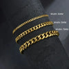 21cm (8.3 in) Stainless Steel Cuban Link Bracelet — 3/5/7 mm Unisex Chain for Men & Women