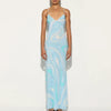 Bohemian Backless Hollow-Out Camisole Maxi Dress – Sleeveless High-Waist Side-Slit A-Line Beach & Party Dress
