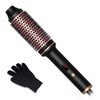 Ionic Heated Round Thermal Brush - 10 Temp Settings, 30s Fast Heat Hair Curler for Dry Hair, Black