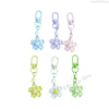 Colorful Transparent Resin Flower Keychain - Cute Bag Charm Pendant for Women & Girls