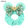 Disney Mouse Ears Sequin Velvet Bow Elastic Headband 4 in (10 cm) – Women's & Girls Party Hair Accessory
