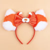 Sequin Snowflake Mouse Ear Headband with 5\" (12.7 cm) Bow – Kids & Adults Festival Party Cosplay Hairband