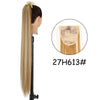 34-Inch (86 cm) Clip-In Synthetic Ponytail Hair Extension — Blonde Wrap-Around Long Straight Hairpiece