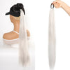 28-Inch (71 cm) Straight Synthetic Ponytail Hair Extension with Elastic Hair Rope