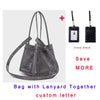 Personalized Faux Suede Bucket Bag for Women – Custom Letter Shoulder Tote, Luxury Party Handbag