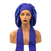 Satin Sleep Cap for Women – Large Widened Night Bonnet with Long Streamer Elastic Hair Care Turban